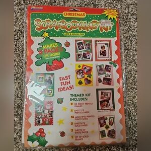 Vtg Memories Forever Scrapbooking Kit 25907 Christmas Frames Paper Template 1997